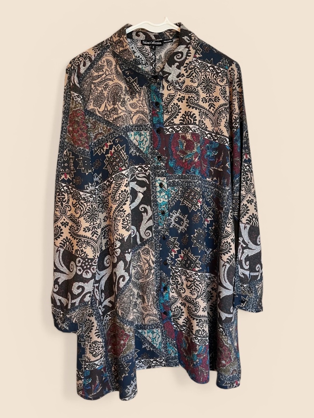 Tolani Bohemian Print Tunic or Mini Dress Size Small
